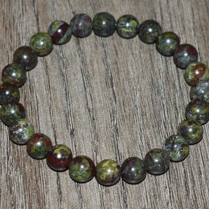 Dragon Bloodstone Bracelet, Natural Crystal Yoga Jewelry image 3