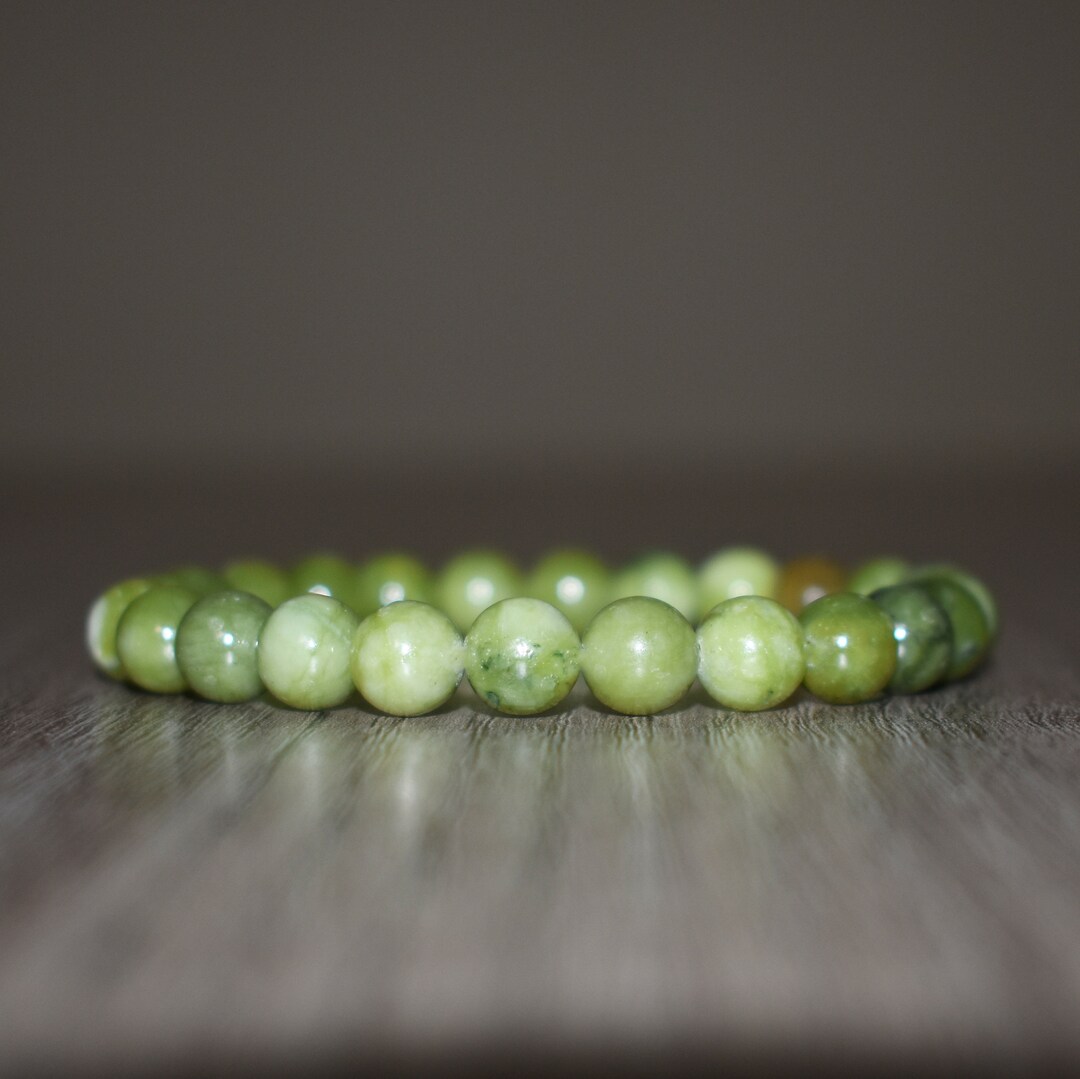 8mm Green Jasper Bracelet, OCD Bracelet, Healing Bracelet for Men