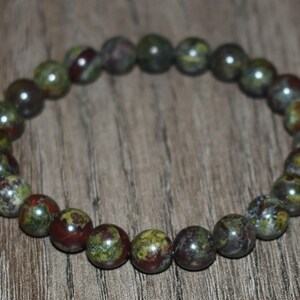 Dragon Bloodstone Bracelet, Natural Crystal Yoga Jewelry image 9