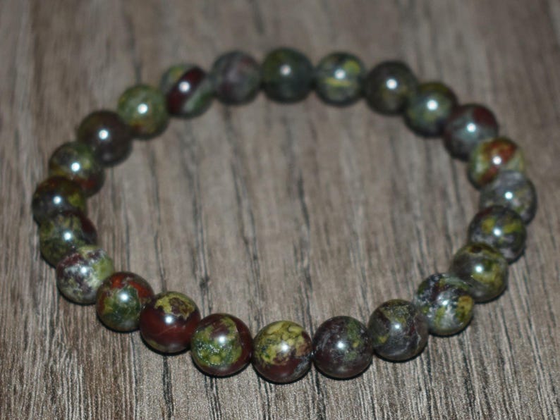Dragon Bloodstone Bracelet, Natural Crystal Yoga Jewelry image 9