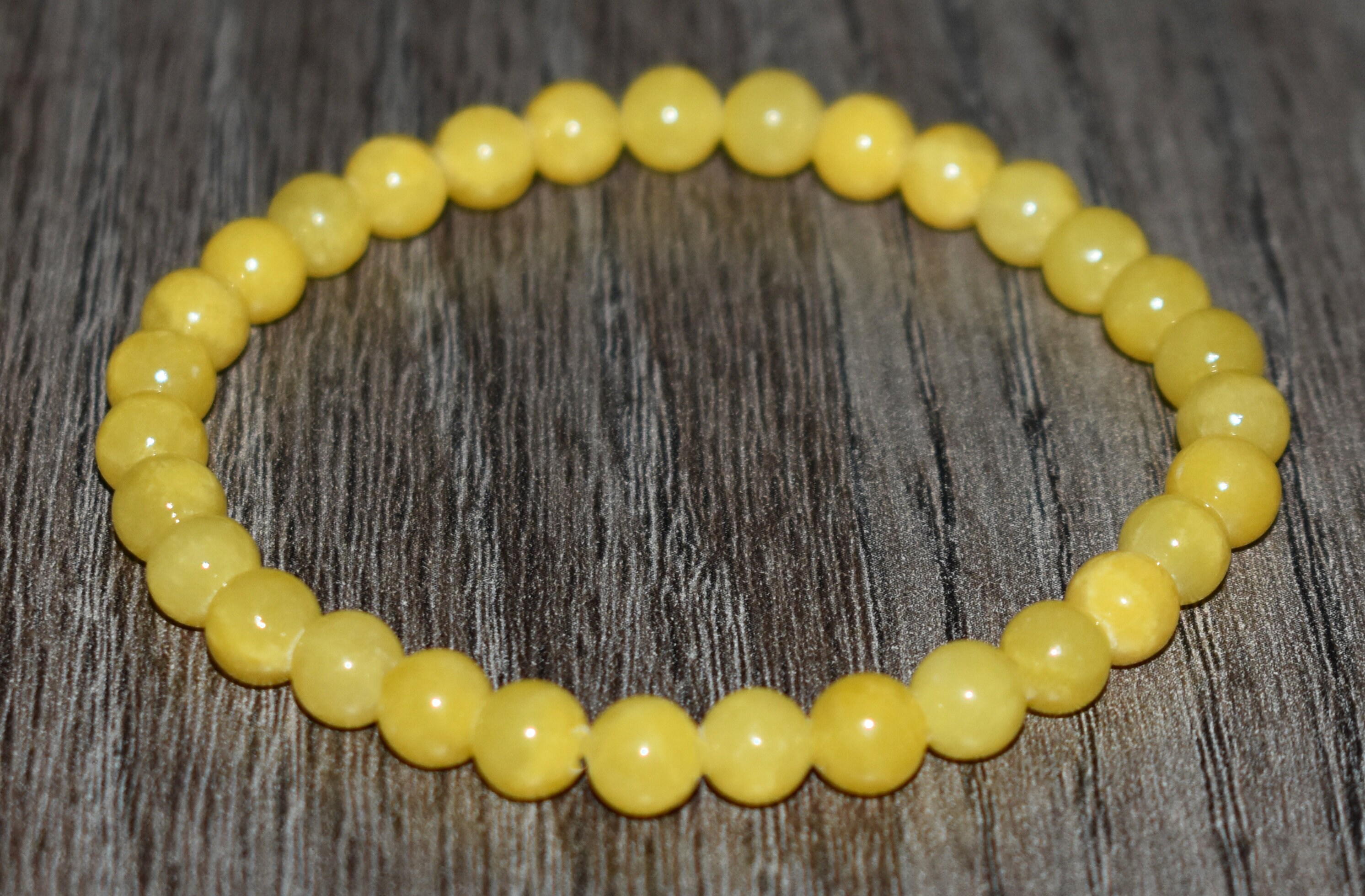 6mm Yellow Jade Bracelet Healing Bracelet Bracelets for | Etsy
