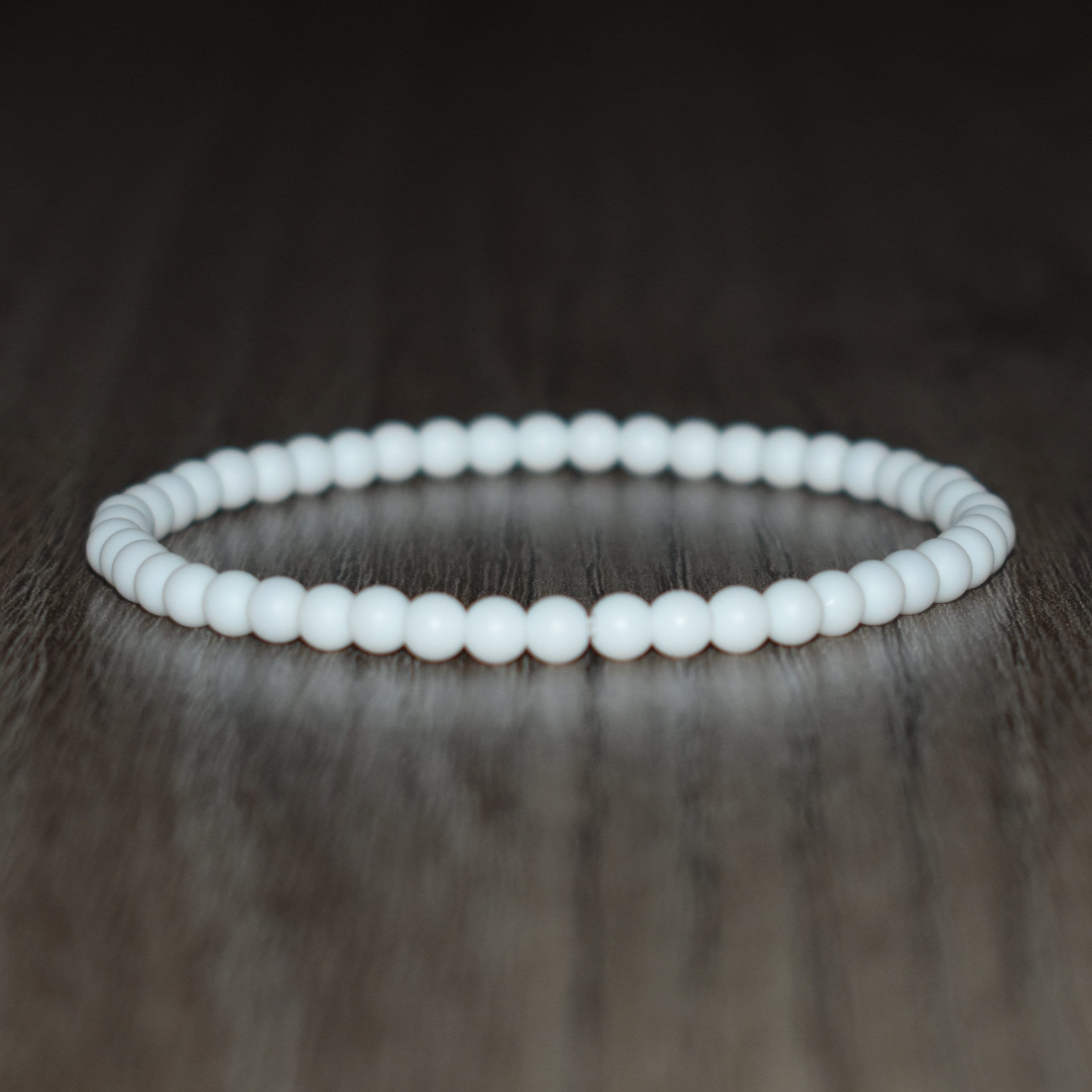 Marble Bracelet Beaded Bead Bangle Lucky Conscious Goods Handmade Stretch  Fit