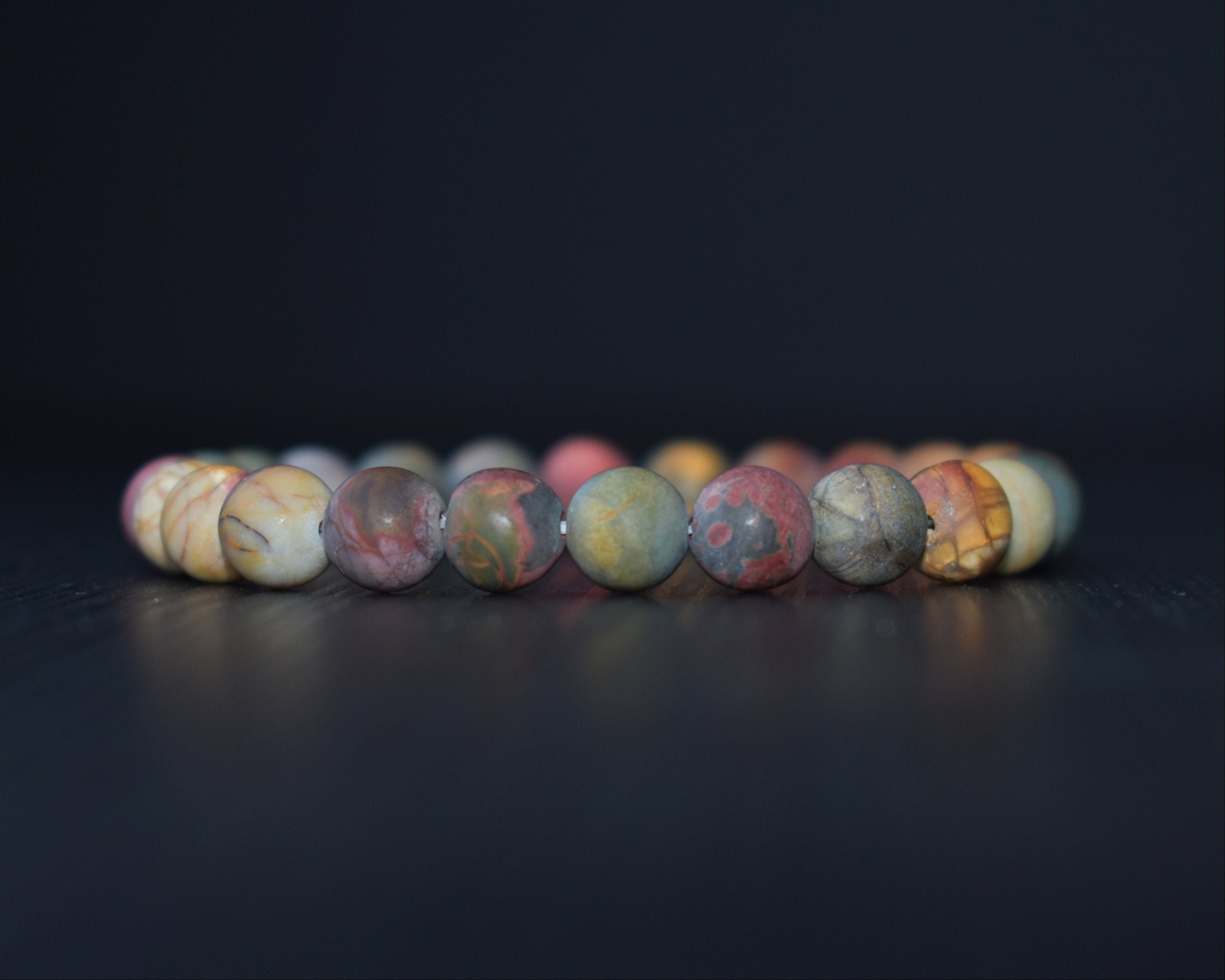 Bracciale Picasso Matte Man, Bracciale Picasso Jasper, Regalo per Lei, Braccialetti per Donna e Uomo Bracciale di Cristallo, Regalo per Lui
