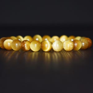 Genuine Honey Tiger Eye Bracelet, Chakra Bracelet, Mens Bracelet, Bracelets for Women, Yoga Bracelet, Gemstone Bracelet, Crystal Bracelet