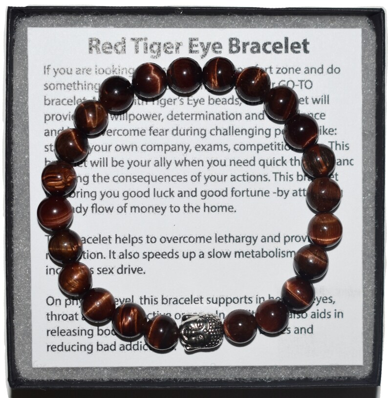 Red Tiger Eye Bracelet Gift for Boyfriend Gift 7 Chakra Bracelet Gift for Women Mens Bracelet Men Bracelet Homme Gift for Her Unisex