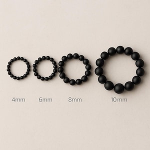 Matte Black Onyx Bracelet - Bold, Grounding Beaded Gemstone Bracelet for Him image 10