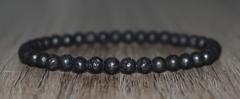 4mm Lava Rock Aromatherapy Bracelet, Essential Oil Diffuser image 4
