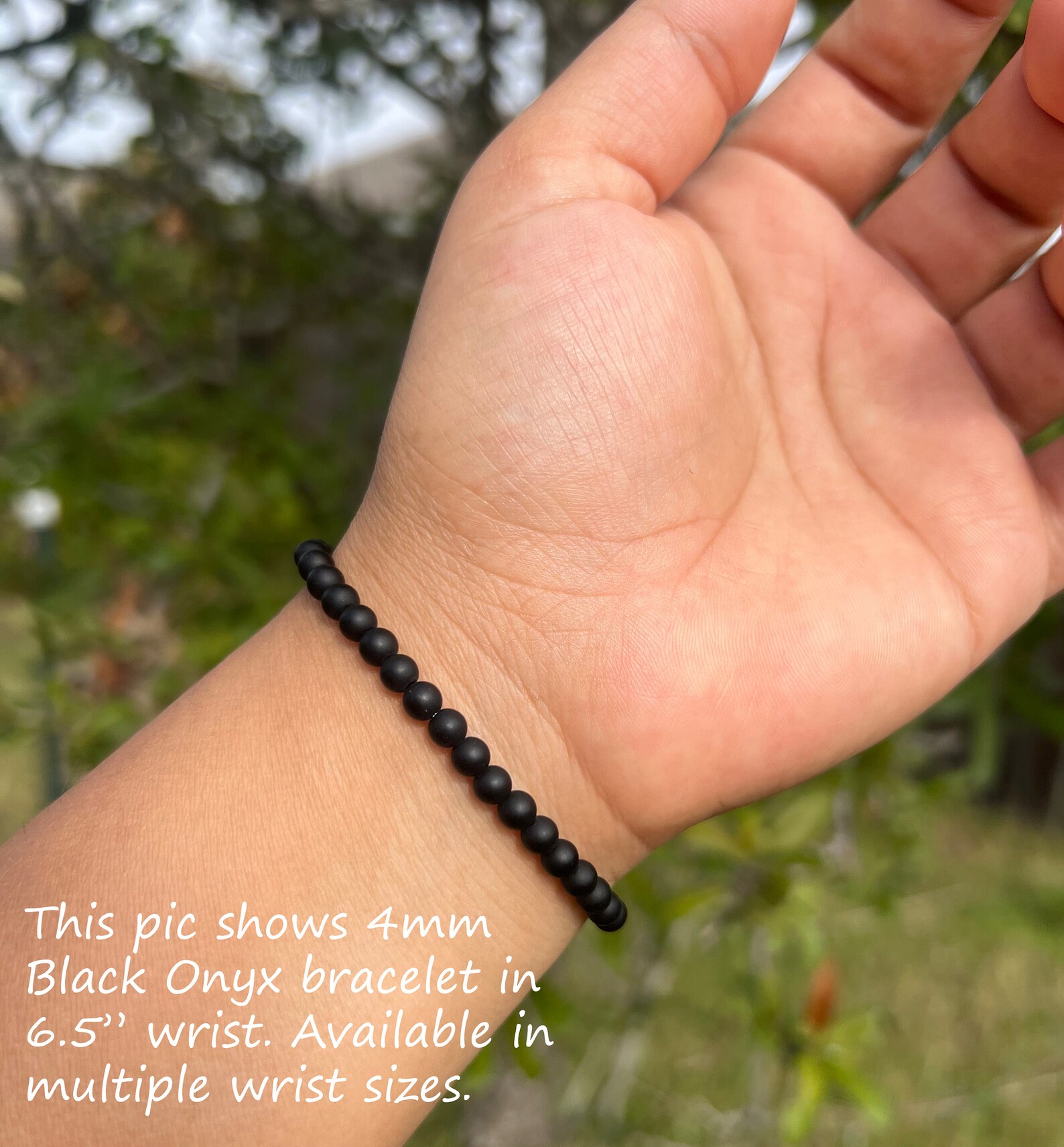 4mm Black Onyx Bracelet for Men Onyx Bracelet Onyx Bracelet Etsy