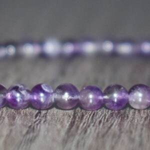4mm Amethyst Beaded Bracelet, Natural Crystal Jewelry image 8