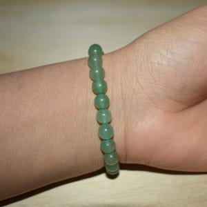 Green Aventurine Crystal Bracelet, Gemstone Beaded Jewelry
