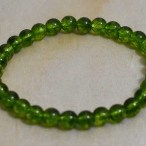 6mm Peridot Bracelet, August Birthstone, Gemstone Jewelry image 8
