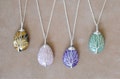 Tree of Life Necklace, Healing Crystal Necklace, Amethyst Necklace, Tiger Eye Necklace, Rose Quartz Necklace, Green Aventurine Necklace