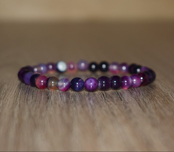 Purple agate grounding bracelet sale
