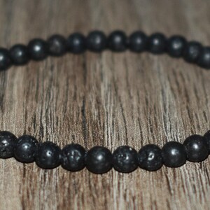 4mm Lava Rock Aromatherapy Bracelet, Essential Oil Diffuser image 3