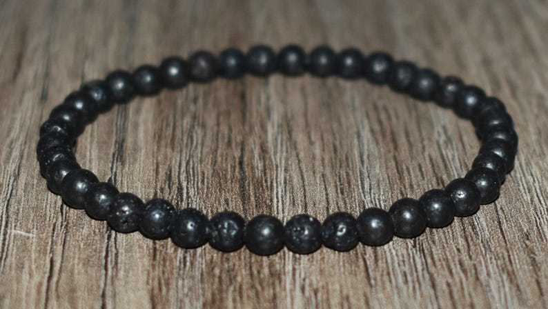 4mm Lava Rock Aromatherapy Bracelet, Essential Oil Diffuser image 3