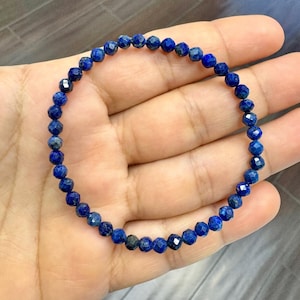 4mm Faceted Ruby Bracelet, Minimalist Gemstone, Crystal Healing image 8