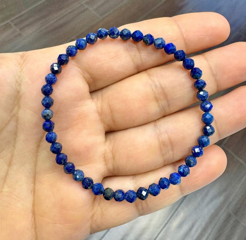 4mm Faceted Ruby Bracelet, Minimalist Gemstone, Crystal Healing image 8