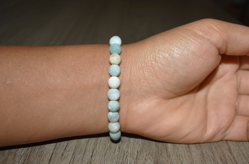 AMAZONITE PEARL PURPOSE 6MM GEMSTONE BRACELET