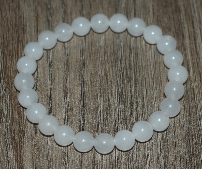 8mm Jade Bracelet White Jade Bracelets for Women Clear Jade | Etsy