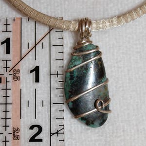 Turquoise wire wrapped pendant image 7