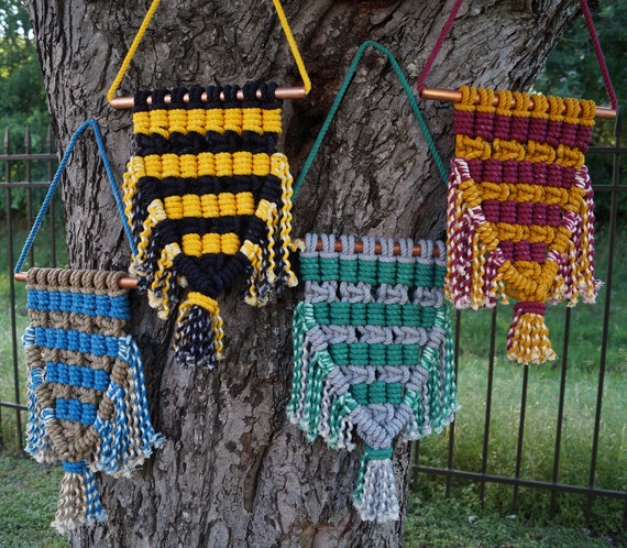 DIY Hogwarts House Banners: Slytherin, Ravenclaw, Hufflepuff, Gryffindor