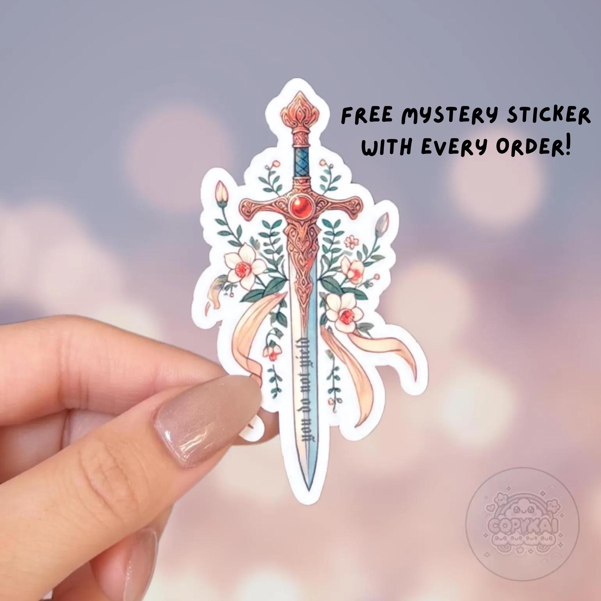 You Do Not Yield Sticker, Throne Of Glass Aelin Sticker, SJM, Bookish Vinyl Stickers, Stickers for Bottles, Journals, Kindle, Book Sticker