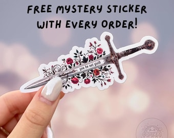 You Do Not Yield Sticker, Throne Of Glass Sticker, SJM, Bookish Vinyl Stickers, Stickers for Bottles, Journals, Kindle, Book Sticker