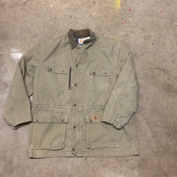 CARHARTT | Vintage Khaki Cargo Workwear Jacket | M