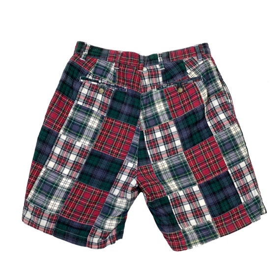plaid chino shorts