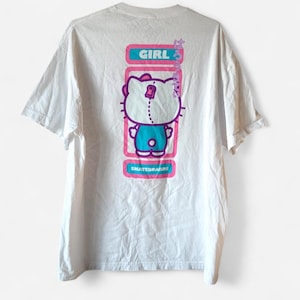 Girl Skateboards x Hello Kitty Collab White Graphic Tee Shirt Men's XL