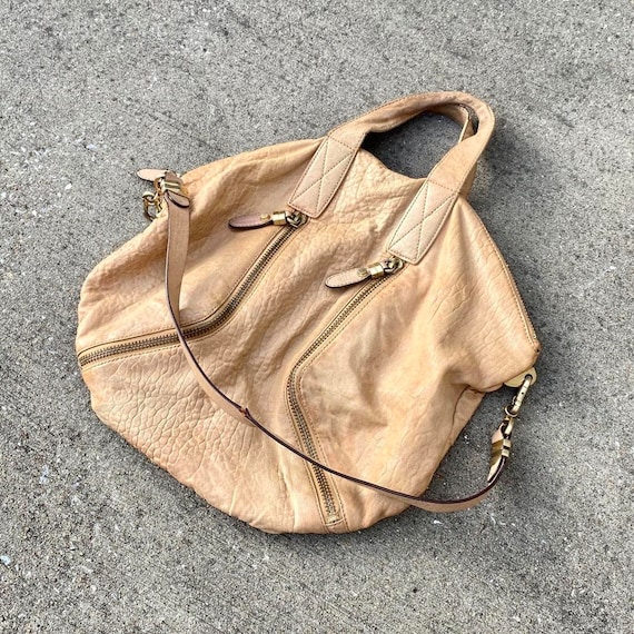 orYANY Tan Leather Hobo Handbag Designer