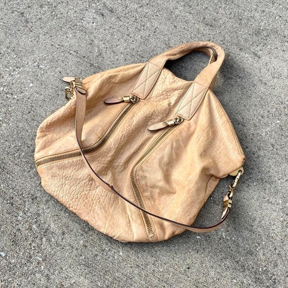 Oryany Tan Leather Hobo Handbag Designer Etsy Ireland