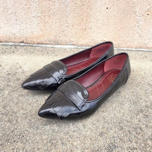 Franco Sarto Designer Patent Leather Flats Women's 8.5 Shoes