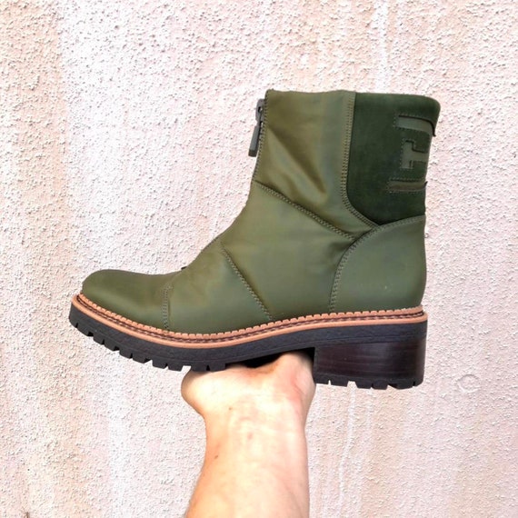 Sam Edelman Army Green Chunky Heel Utility Boots … - image 2