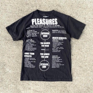 PLEASURES Black Graphic Tee Shirt Men's Small