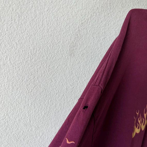 Made in USA Vintage Hawaii Flames Print Long Slee… - image 4