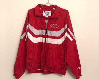 red champion windbreaker mens