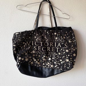 Victoria's Secret 2018 NYC Tote Bag - Svart + Guld - y2k 2000-talet