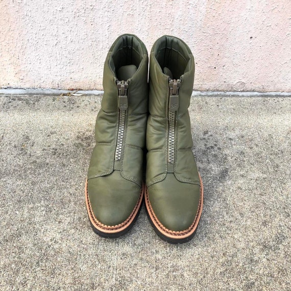 Sam Edelman Army Green Chunky Heel Utility Boots … - image 3
