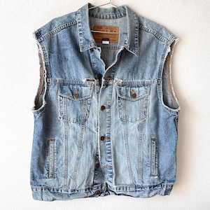 l.e.i. Vintage y2k Denim Vest Jacket Women's Large 2000s Vintage