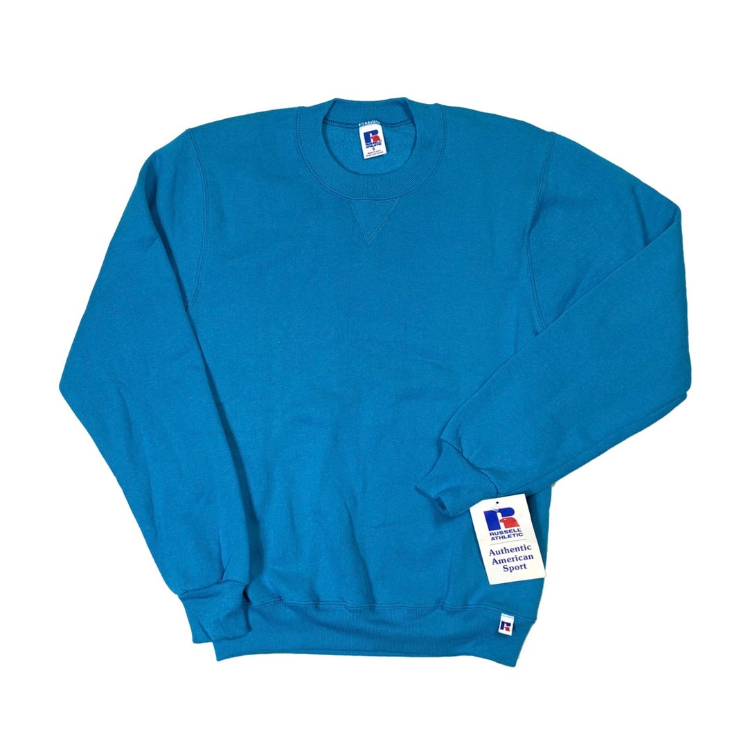 RUSSELL ATHLETIC Vintage NWT Deadstock Blue Blank Sweatshirt - Etsy UK