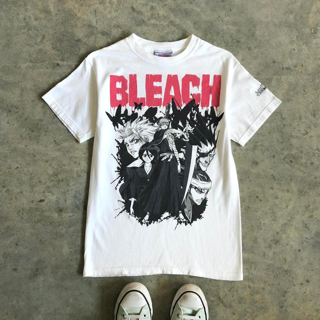 『スペシャル』　00s BLEACH anime Tシャツ BLEACH 2000s Vintage White Anime Graphic Tee Shirt | Men's Small