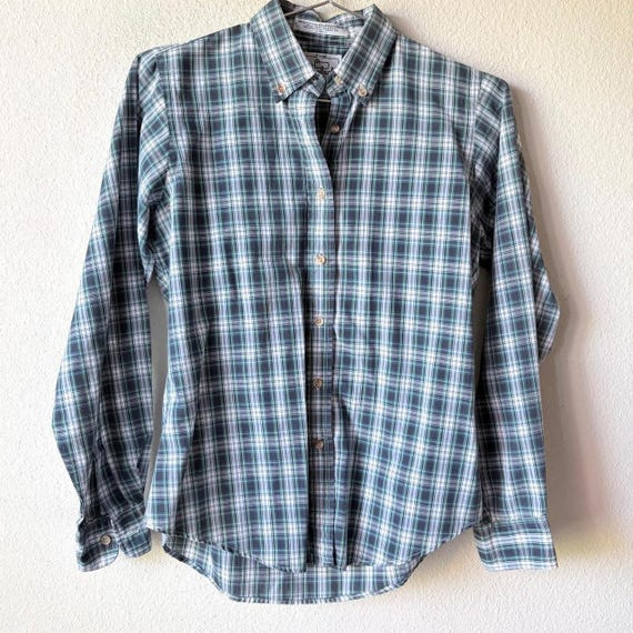 Woolrich, 80s Vintage Woolrich Woman Made in USA Button Shirt Plaid Blouse Women's Size 10