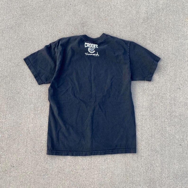 Diamond Supply Co Crooks and Castle Black Graphic Tee Shirt Men's