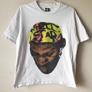 Hellstar Dennis Rodman Weißes Grafik-T-Shirt Herren Medium
