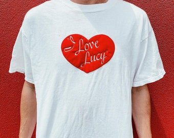 I Love Lucy Seasons Greetings From Lucy and Ricky Juniors and Women White T-Shirts