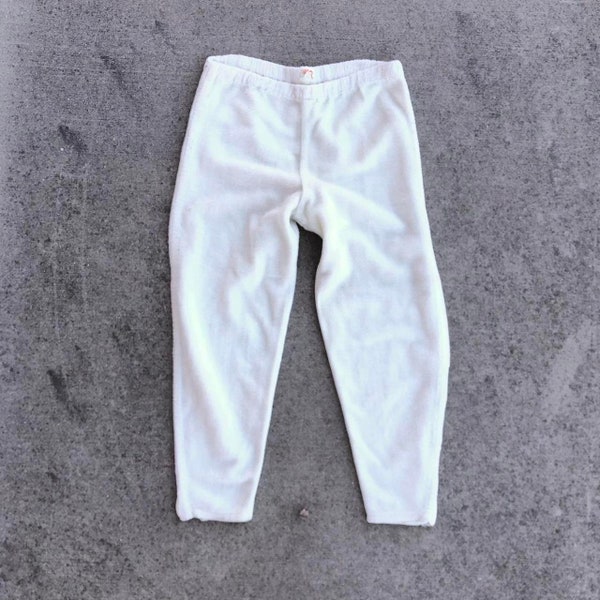 True Vintage 1960s Wilson Tennis Pants Cream Fleece Men's 38 inch Waist