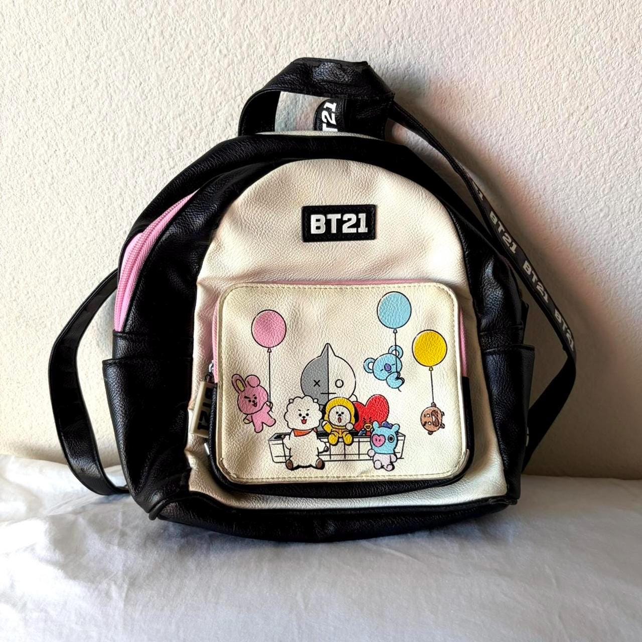 BTS Bt21 Mini Backpack Faux Leather Bag K-pop Band - Etsy display picture 1