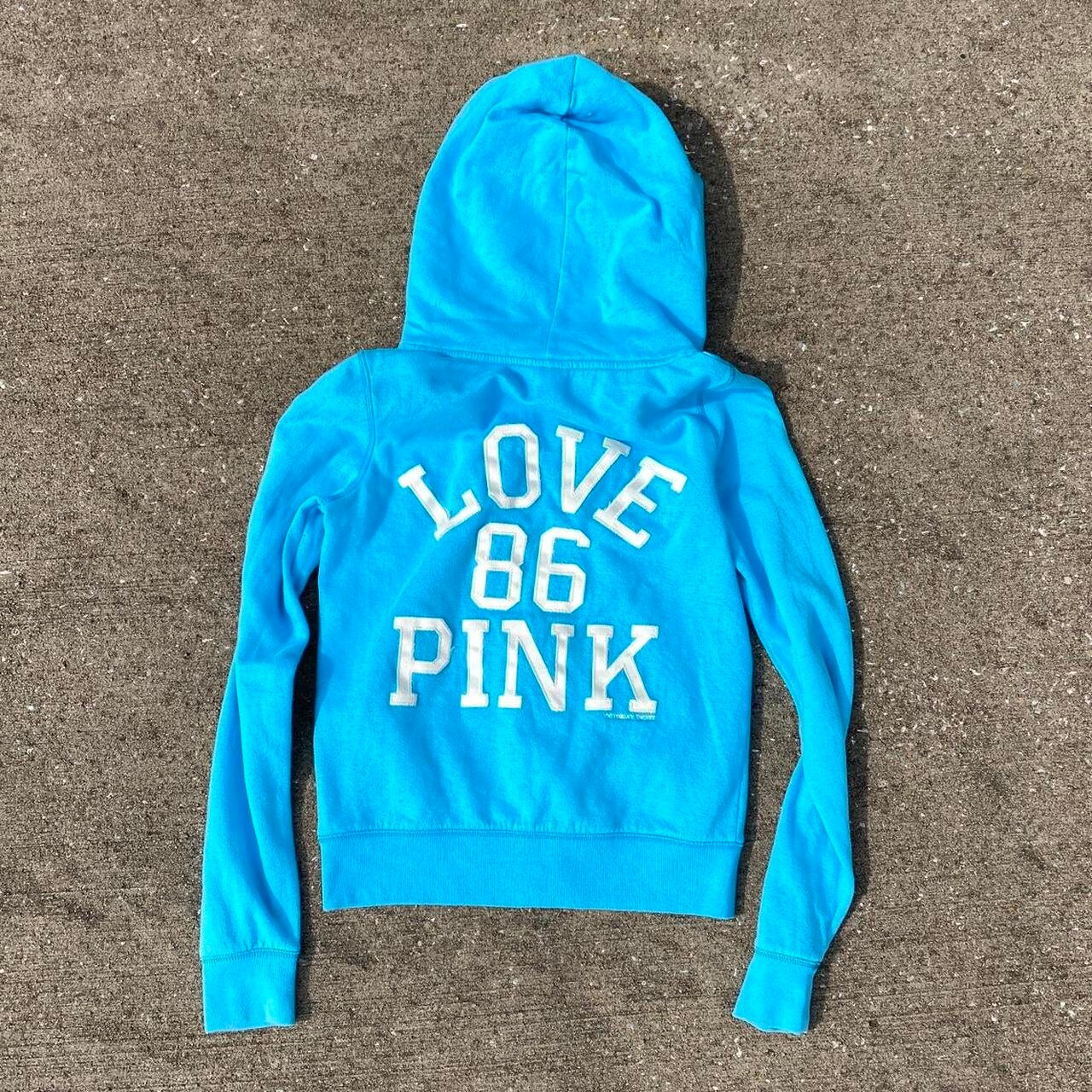LOVE PINK Victoria s Secret Blue Zip up Hoodie Jacket Women s Small Etsy