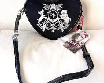 Sac Fourre-tout Victoria's Secret Noir Métallisé Argent - Neuf Avec étiquettes, Découpe Laser Et Gland